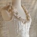 Cream ruffles shabby chic tee shirt--Modern Day Aristocrat Tee Shirt in soft cotton and silk.