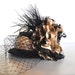 Steampunk hat in cappuccino and black lace and satin. Très chic Edwardian and feminine glamour. Weddings and brides.