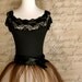 Black lace cap sleeve leotard. Matches many tutu tulle skirts at TutusChic.
