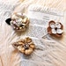 Chocolate mocha vintage print handmade bobby pins. Fall accessory with retro appeal. Ready to ship. OAKK