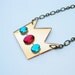 RESERVED FOR PINKY 8-Bit Princess Gold Mirror Laser Cut Necklace