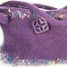 Felted Wool Purse, Knit felted wool handbag, Boiled Wool Purple Handbag, Orchid Felt Purse, Lavender Purse, Lined Wool Purse, Trends