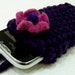 Knit Smartphone Case, Knit IPhone Case, Knit Phone Cozy, Knit Phone Case, Purple