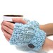 Blue Chunky Knit Fingerless Mittens, Button Cuff Fingerless Mittens, Pale Blue Armwarmer, Winter Trends, Fall Trends, Chunky Knits, Big Knit