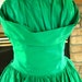 Vintage 1950s Green irredescent tafetta cocktail party prom wedding dress