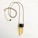 Raw Crystal Quartz Necklace - Natural Crystal Point, leather wrapped, Modern Tribal Lapidary pendant necklace
