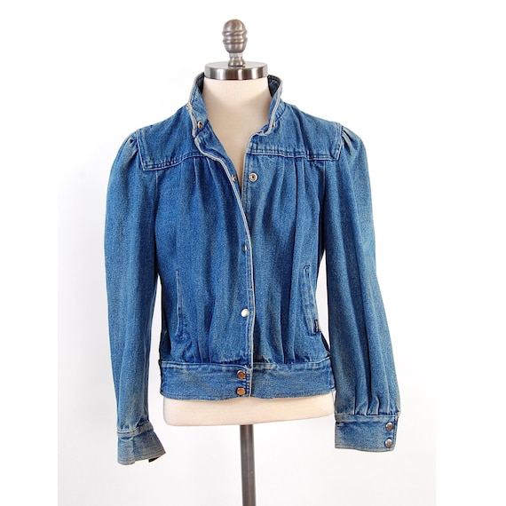 Vintage 80s puff sleeve denim jacket / Hipster jean dream