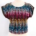 SALE vintage 70s RAINBOW sequin blouse / Disco top