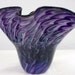 Beautiful Hand Blown Glass Vase Blue Purple Patterned 2875 Oneil
