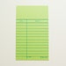 Green Library Cards - Set of 25