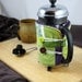 French Press Coffee Cozy in Green, Purple and White by Nstarstudio