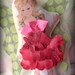 FrivolTees Fairy Fashion - Vintage style Paper Doll Concept - Exotic Pink Petals - Hot Pink