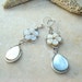 Mother of pearl earrings in sterling silver