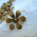 100 Antique Bronze 6 Leaf BeadCaps - 16mm - Nickel Free