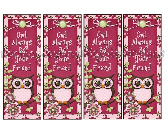 owl always be your friend printable bookmarks