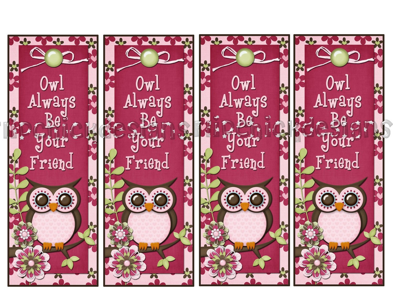 owl always be your friend printable bookmarks by