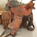 Vintage Hand Tooled Western Saddle - Ranch Cabin