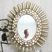 Vintage Star Burst Mirror Wood - Queens Manor