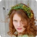 Woodland Fairy Headpiece Hat Headband Green Fern moss