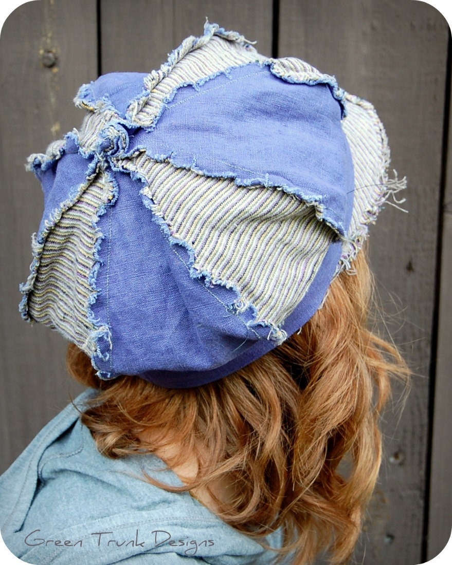 Shabby Purple Newsboy Hat