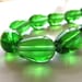 Glass Beads 17 x 11mm Translucent Kelly Green Smooth Full Teardrops - (Last 10 Pieces)