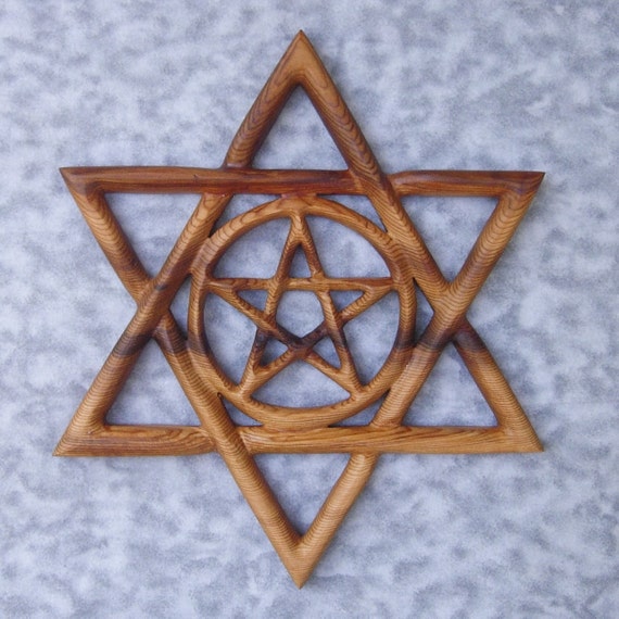 Kabbalistic StarCeltic Pentacle within Star of David Knot for