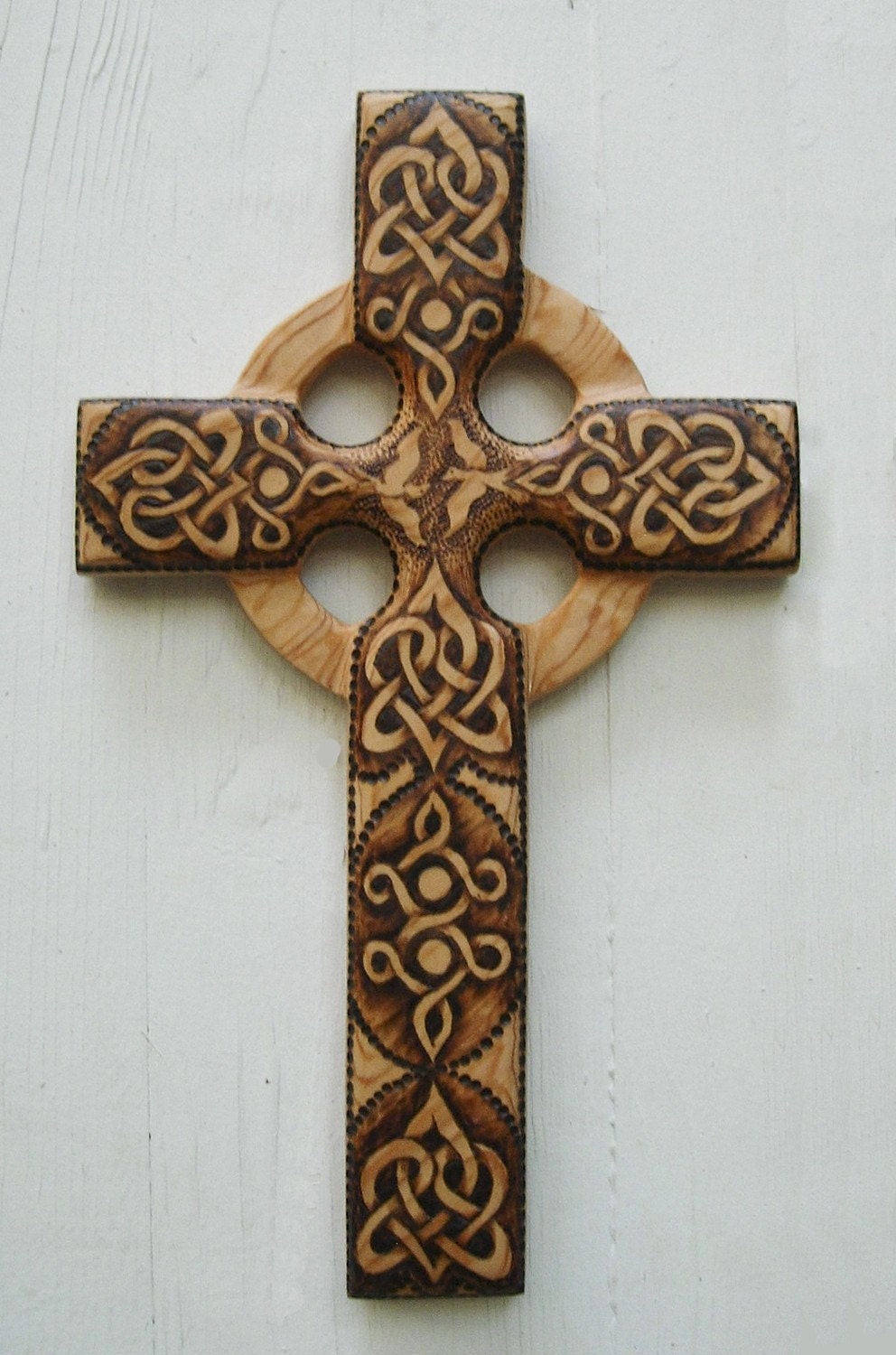 Love and Peace Celtic Christian Cross-Stylized Celtic