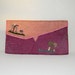 Vintage Violet and Peach Woven Envelope Clutch - Made in the Philippines
