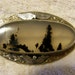 Antique moss agate brooch for repair