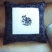 Pillow Cover Damask Cats 2 in White and Black