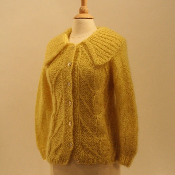 vintage 1960s ITALIAN MOHAIR cardigan sweater by theragandbone