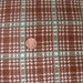 Vintage 50s 60s Brown & Green Plaid Seersucker Fabric, 34" x over 2 Yards