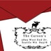 Custom Rubber Address Stamp Christmas Moose