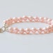 Bracelet real pearls- sterling silver charm puffed heart - genuine bracelet for your little girl - genuine light pink pearls - dutchpearl