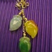 BIRTHDAY PEACH .. Natural Jade .. 14kt gold filled wire Pendant