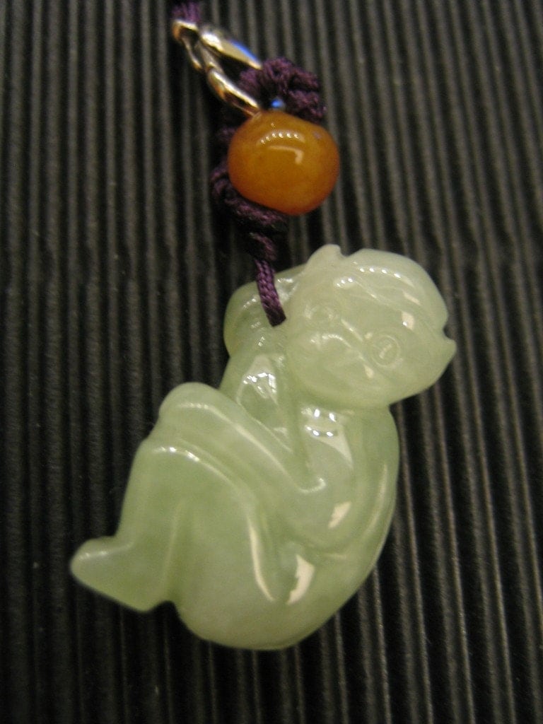 JADE MONKEY Pendant . Necklace . Accessories
