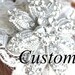 Custom Bridal Sash and Hairpiece for Dana - Shell Modern