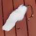 Beautiful Real Arctic Fox Tail Keychain