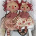 Primitive Raggedy Annie cloth doll e-pattern Ella and Bella Annie by olive grove primitives