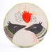 Two Dogs Geometric Wall Art Mixed Media Clay Drawing - Les Chiens Amoureux ( Dogs In Love )