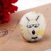 Bunny Brooch, Pin, Rabbit Jewelry, Air Dray Clay Pin, Girl with Bunny Ears, Fashion Lover, Hipster Style, Singing Rabbit, FREE SHIPPING