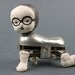 Automaton Baby Doll, Mixed Media , Metal Art, Clay Sculpture, Unique Drawing, Reclaimed Art, China Doll, Metal Toy, Vintage, Weird 3 d