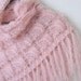 Crochet Hand Silver Glitter Powder Pink Shawl...wedding bridal shawl.knitting, fashion,shrug,stole, capelet, cream, women, scarflette,