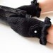 gloves // crochet gloves / black gloves