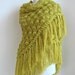 Pistachio Crochet shawl ..wedding bridal shawl.fashion,shrug,stole, capelet, cream, women, scarflette,