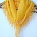 Christmas gift -Yellow scarf cotton Scarf accessories scarves fashion scarves for women fringed scarves