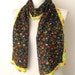 Traditional Turkish Flowers Fabric Rectangle Guipure Scarf ..authentic, romantic, elegant, fashion