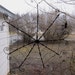 Twisted Art Rusted Barbed Wire Spider Web Sculpture