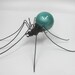 Beautiful Opaque Swirled Caribbean Blue Spider