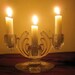 Vintage 1930's-1940's Art Deco Glass Candle Holders - Wedding Reception Table Accent